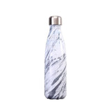 insulated stainless steel water bottle zebra marble