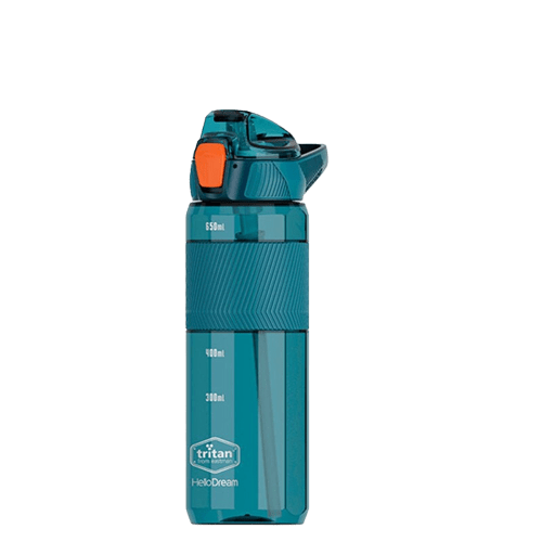 teal-blue sports bottle